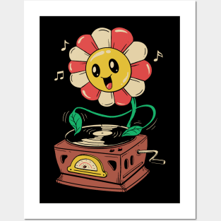 Vinyl Flower Posters and Art